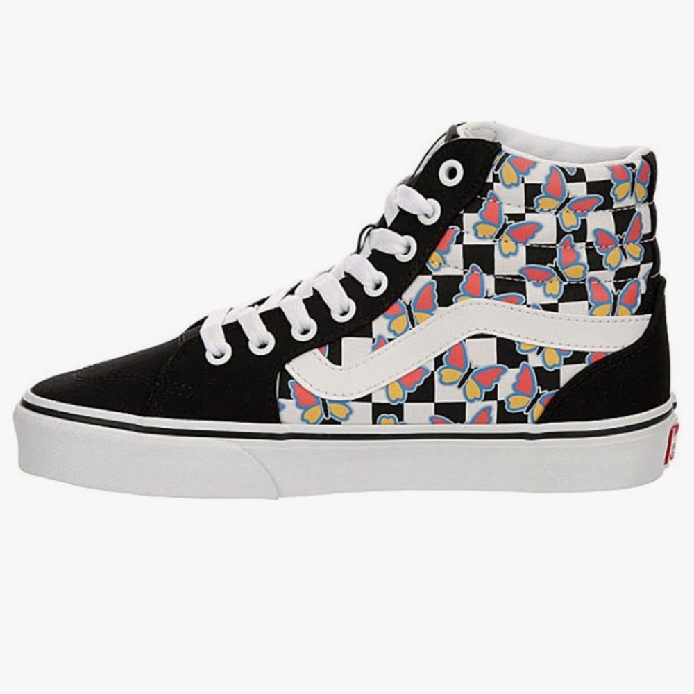 Vans butterfly checkerboard multicolor size 6 women’s
